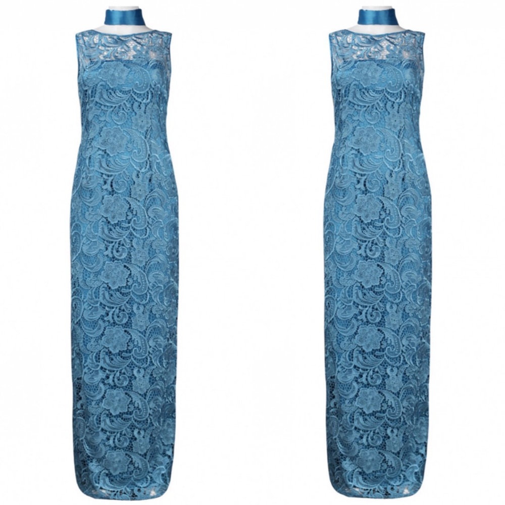 Adrianna Papell sleeveless lace long dress - Picture 6 of 7